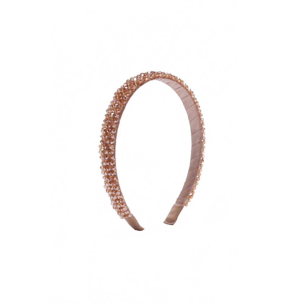 NEW EMM KUO women's champagne headband in rose gold
